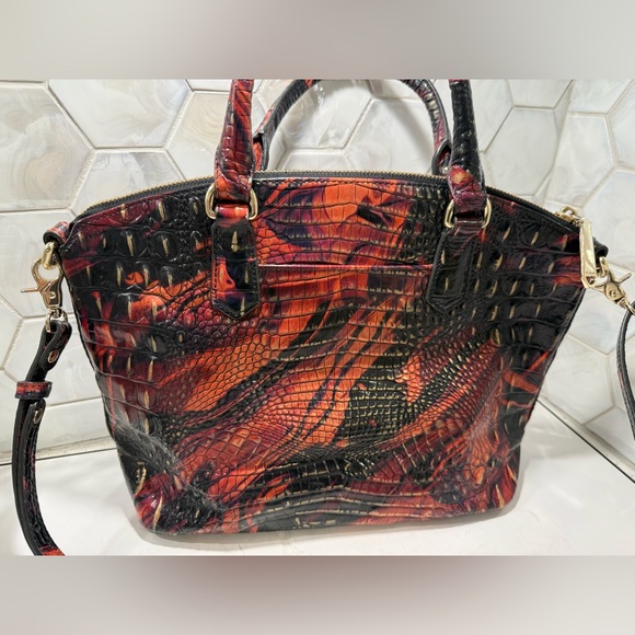 Brahmin’s Duxbury Satchel Contour Melbourne Large Handbag Shoulder Strap EUC - Picture 3 of 16